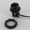 Candelabra Base Lamp Socket with Threaded Body and 4in. Leads