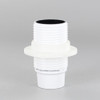 E14 White Fully Threaded Skirt Phenolic Lamp Holder with 1/8ips Threaded Cap