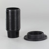 E14 Black Fully Threaded Skirt Phenolic Lamp Holder with 1/8ips Threaded Cap