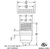 Leviton - E-26 Base Phenolic Brass Pull Chain Socket with Ball Ornament and 1/8ips. Bottom