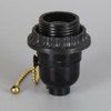 E-26 Base Phenolic Brass Pull Chain Socket with Threaded Shell and Shade Ring with 1/8ips. Bottom