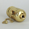 Leviton - Polished Brass Uno Thread Pull Chain Socket with 1/8ips. Female Cap and Set Screw