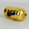 Leviton - Polished Gilt Finish E-26 Single Turn Knob Socket - 1/8ips