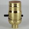 Leviton - Polished Brass E-26 Push Through Socket with 1/4ips. Female Cap