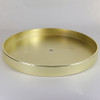1/8ips Center Hole - 10in Flat Canopy/Base without wire way - Brass Plated