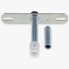 1/8ips SVT Wire Pendant Hanging Cross Bar Set With Plastic Strain Relief - White