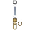 Heavy Duty - 1-13/32in Hole Canopy Chain Hanging Screw Collar Loop Cross Bar Set - Unfinished Brass
