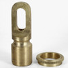 Heavy Duty - 1-13/32in Hole Canopy Chain Hanging Screw Collar Loop Cross Bar Set - Unfinished Brass