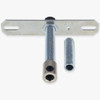 1/8ips SVT Wire Pendant Hanging Cross Bar Set With Metal Strain Relief - Satin Nickel Finish