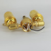 10in. Bottom Stem Unfinished Brass Pull Chain Cluster