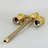 9in. Bottom Stem Unfinished Brass Pull Chain Cluster