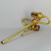 12in. Bottom Stem Pull Chain S-Cluster - Unfinished Brass