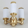 3-Light Lantern Style Cluster Kit with E-12 Base Candle Sockets - Unfinished Brass