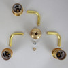 3-Light Keyless E-26 Base Cluster Kit with Lamp Sockets - Unfinished Brass