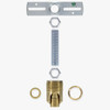 3/8ips. Male Bottom X 1/2ips. Female Top 90 Degree Hang Straight Kit - Unfinished Brass