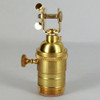 Unfinished Brass Finish Uno Threaded E-26 Bridge Lamp Style Turn Knob 3-Way Socket