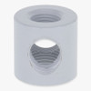 1/8ips Threaded - 3/4in Diameter 4-Way Straight Armback - White Finish