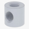 1/8ips Threaded - 3/4in Diameter 4-Way Straight Armback - White Finish