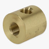 1/8ips Threaded - 1in Diameter Tee Fitting Straight Armback - Unfinished Brass