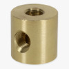 1/8ips Threaded - 1in Diameter Tee Fitting Straight Armback - Unfinished Brass