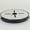 6in Diameter Screw Less Face Mount Steel Round Canopy - Black Finish.