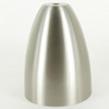 4-1/2in Diameter Spun Brass Large Deep Cone - Satin/ Brushed Nickel Finish Steel. 1/8ips. Slip Through Center Hole.
