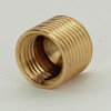 3/8ips Male X 1/4ips Female Threaded Flat Brass Cap. Reducing Threaded Cap Measures 5/8in Diameter X 1/2in Height