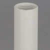 3in. Long White Powder Coated Steel Pipe 1/2in Diameter Round Hollow Pipe with 1/8ips. Female Thread on both ends.