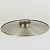 8in. Satin/Brushed Nickel Finish Steel Flat Shade with Rolled Edge and 2-1/4in. Neck