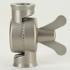 1/8ips Threaded Butterfly Key Swivel With Teeth - Brushed/Satin Nickel Finish