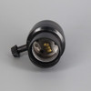 Leviton - Black E-26 Phenolic Smooth Skirt Single Turn Socket with 1/8ips. Bottom