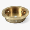 3in Brass Neckless Hole Shade Fitter with 8/32 Threaded Grommets. 1/8ips(7/16in) Slip Center Hole.