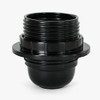 Black E-26 Base Phenolic Thermoplastic Resin Threaded Skirt Lamp Socket Includes 57mm (2-1/4in) Diameter Shade Ring.