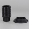 Black Candelabra Base Phenolic Socket with Threaded Outer Shell and Ring