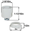 GU24 CFL Lamp Threaded Body and Ring Socket with 1/2in Height Hickey