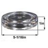 5in Diameter Round Acrylic lamp base with 1/8ips slip(7/16in Center hole and wire exit.