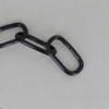 13 Gauge (5/64in) Steel Small Rectangle Steel Chain - Black Finish