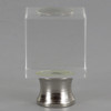 1in. (25MM) Diameter X 1-1-1/2in (38mm) Height Square Crystal Finial with Polished Nickel 1/4-27 Threaded Final Base.