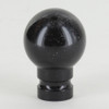 1in Diameter X 1-3/8in Height Black Finish Ball Finial With 1/4-27 Thread