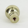 1in Diameter X 1-3/8in Height Brass Finish Ball Finial With 1/4-27 Thread