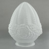 3-1/4in Fitter Frosted Floral Beaded Tear Drop Glass Shade