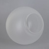 4in Diameter Frosted Neckless Globe with 2in Hole