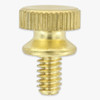 1/4in Long - 8/32 Thread Unfinished Brass Knurled Battery Head Screw