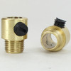 1/8ips. Male Threaded Strain Relief with Nylon Set Screw - Polished Brass