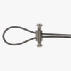 Polished Nickel Finish Brass Small Looping Cable Gripper with Locking Screws