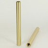7in. Long Brushed Brass Finish Brass Pipe 1/2in Diameter Round Hollow Pipe with 1/8ips. Female Thread on both ends.