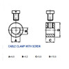 Black Cable Wire Clamp with Set Screw