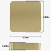 5-3/8n. Square Rounded Edge Cast Brass Canopy/ Backplate