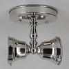 DOUBLE 2-1/4 SHADE HOLDER WALL SCONCE NICKEL PLATED