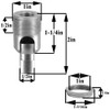 1/8ips. Female Threaded Bottom X 1/4ips Female Threaded Top Antique Brass Finish 90 Degree Hang Straight Kit.